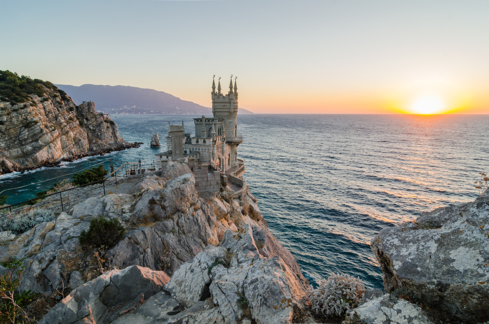 The,Swallow's,Nest,Is,A,Decorative,Castle,Located,At,Gaspra,